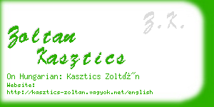 zoltan kasztics business card